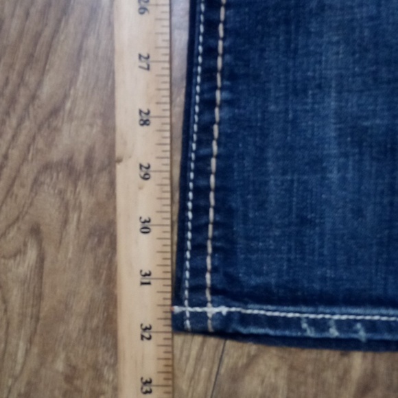 Rock Revival Women's 26 Bootcut Jeri Faux Leather Flap Pockets Distressed NWT - Picture 12 of 13